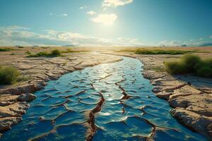 ai generato critico acqua carenza siccità sottolinea urgente ecologico problemi foto