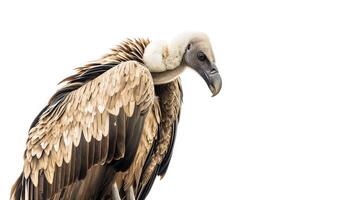 ai generato avvoltoio su isolato bianca sfondo. foto