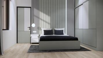 elegante moderno Camera da letto contemporaneo Camera da letto interno foto