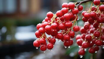 ai generato freschezza e dolcezza nel natura abbondante bacca frutta generato di ai foto