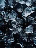 ai generato cubetti di ghiaccio sfondo, cubetti di ghiaccio trama, cubetti di ghiaccio carta da parati, ghiaccio aiuta per sentire rinfrescato e freddo acqua a partire dal il cubetti di ghiaccio aiuta il acqua ricaricare il tuo vita e sentire buon.ghiaccio bevande foto