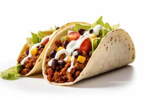 ai generato taco cibo clipart foto