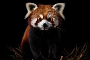 ai generato rosso panda clipart foto