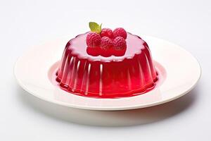ai generato gelatina piatto isolato su bianca sfondo foto