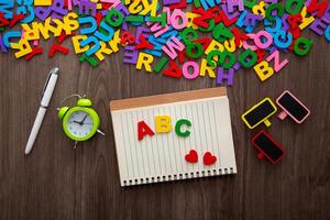 abc-il primo lettere di il inglese alfabeto. foto