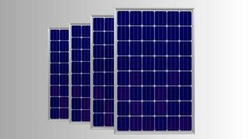 solare pannello isolato su bianca sfondo con ritaglio sentiero. solare pannelli modello per sostenibile energia. rinnovabile solare energia. alternativa energia foto