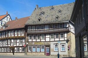 Goslar, Germania, 2015, metà timbered case, Goslar, Harz, inferiore Sassonia, Germania, unesco mondo eredità luogo foto