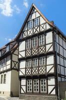 Quedlinburg, Germania - 2015, metà timbered case, Quedlinburg, Harz, Sassonia anhalt, Germania, unesco mondo eredità luogo foto