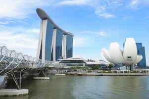 Singapore, 2014, marina baia sabbie Hotel e scienza Museo, Singapore, Asia foto