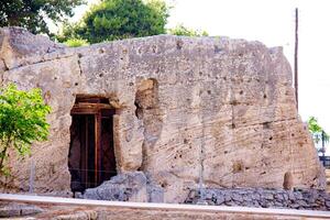 archeologico scavare luogo a Apollo tempio, corinto, Grecia. foto