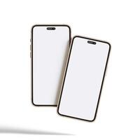 alto qualità realistico telaio smartphone con vuoto bianca schermo. modello Telefono per visivo ui App dimostrazione. foto