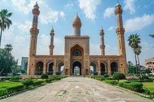 ai generato sfondo concetto saluto carta con tema relazionato per il Ramadan o eid Fitr mubarak foto