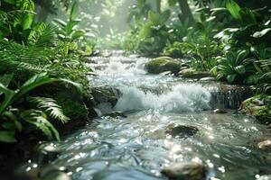 ai generato bellissimo tropicale giungla natura professionale fotografia foto