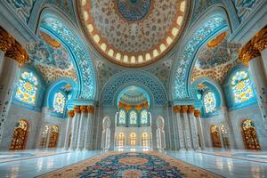 ai generato bellissimo moschea contro un' puro sereno e divine atmosfera professionale fotografia foto