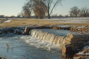 ai generato acqua flusso natura professionale fotografia foto