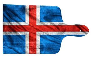 Islanda bandiera su bianca foto