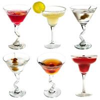 cocktail collezione su bianca foto