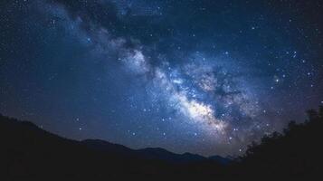 ai generato stellato notte, ipnotizzante distesa di un' chiaro notte cielo pieno con scintillio stelle, sfondo Immagine, generativo ai foto