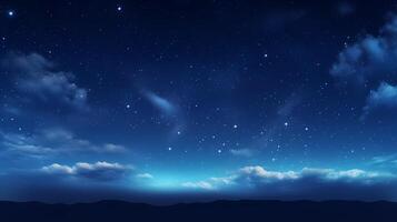 ai generato sfondo notte cielo con stelle e montagne foto