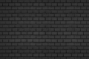 astratto nero mattone parete modello sfondo e nero sfondo, vuoto copia spazio. foto