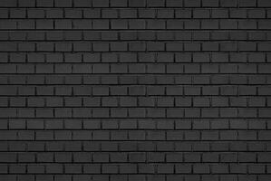 astratto nero mattone parete modello sfondo e nero sfondo, vuoto copia spazio. foto