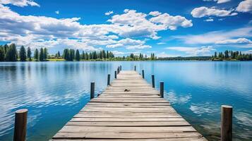 ai generato acqua bacino e lago ai generato foto