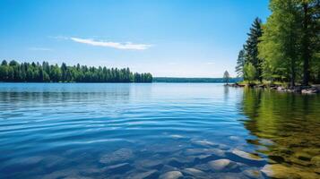 ai generato riflessione lago disegno ai generato foto