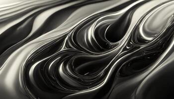 ai generato generato Immagine di astratto nero liquido sfondo con 3d effetto foto