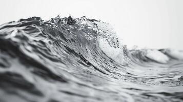 ai generato sofe acqua onda su bianca sfondo . foto