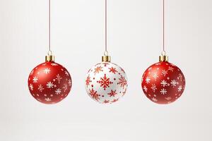 ai generato festivo Natale decorazioni isolato foto