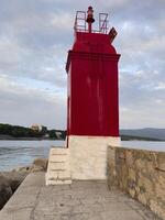 un' rosso faro foto