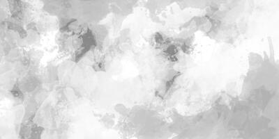 astratto bianca e grigio aquarelle dipinto carta struttura, lucidato e liscio spazzola ictus grunge struttura, nuvoloso neve struttura sfondo, bianca acquerello pittura illustrazione. bianca marmo struttura. foto