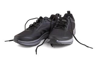 grigio scarpe da ginnastica isolato foto
