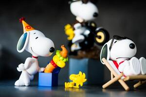 bangkok, Tailandia - febbraio 23, 2024 snoopy il migliore amici serie figure modulo pop mercato foto