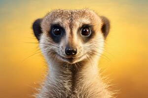 ai generato curioso meerkat animale. creare ai foto