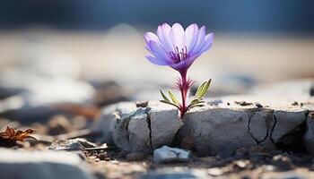 ai generato un' singolo rosa fiore fiori, simboleggiante amore nel natura generato di ai foto