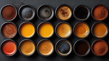 ai generato superiore Visualizza di impostato caffè tazza isolato copia spazio foto