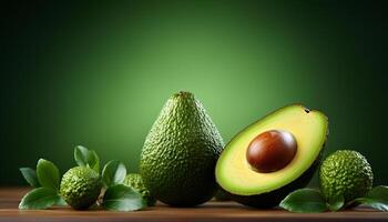 ai generato freschezza di natura salutare mangiare avocado, frutta, verdura generato di ai foto