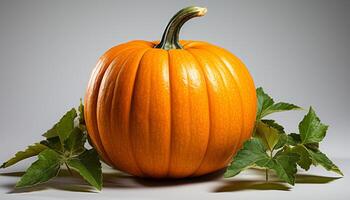 ai generato fresco autunno zucca, un' simbolo di Halloween decorazione e celebrazione generato di ai foto