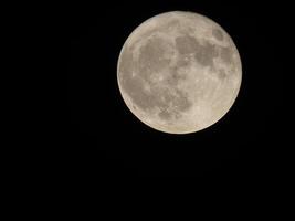 luna piena vista con il telescopio foto