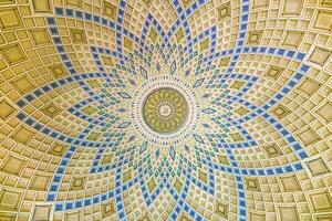 il bellissimo a cupola tetto di il turkmena ruhy moschea. foto