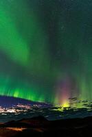 il settentrionale luci a partire dal Islanda. foto