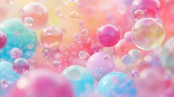 ai generato capriccioso digitale illustrazione con morbido colore palle e giocoso bolla gengive, ai generato. foto