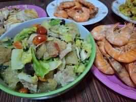 immagini di asiatico cibo, Saltato in padella, bollito, e al vapore foto