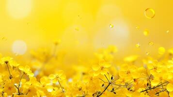 ai generato autunno giallo morbido colore fiori nel il giardino foto