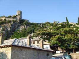 storico urbano luogo di pocitelj, un' tradizionale vecchio villaggio a partire dal bosnia e erzegovina. foto