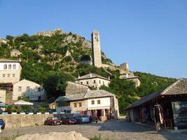 storico urbano luogo di pocitelj, un' tradizionale vecchio villaggio a partire dal bosnia e erzegovina. foto