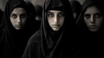 ai generato bellissimo arabo donne foto