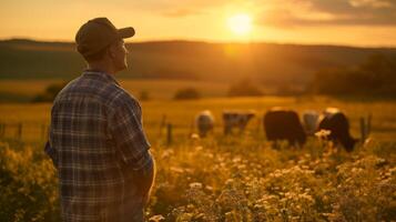 ai generato ambientale ingegnere insegnamento sostenibile agricoltura per Locale agricoltori foto