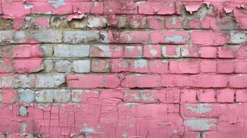 ai generato il sfondo di un vecchio rosa mattone parete. struttura foto